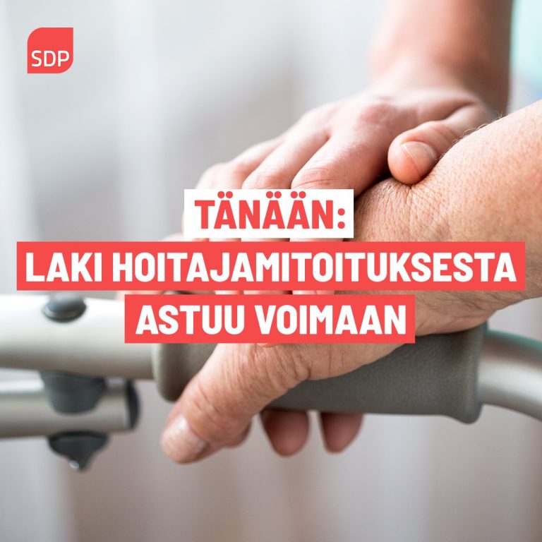 Laki hoitajamitoituksesta astuu voimaan