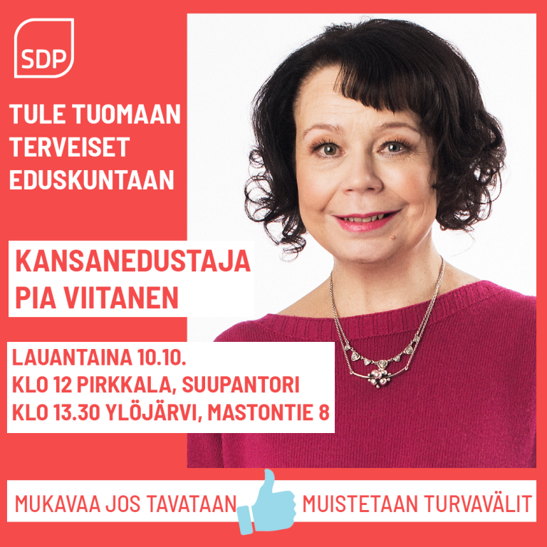 Tavataan la 10.10 Pirkkalassa ja Ylöjärvellä