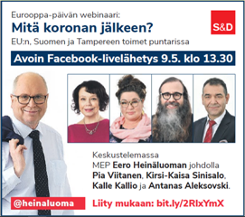 Eurooppa-päivän webinaari su 9.5 klo 13.30 – tule mukaan!