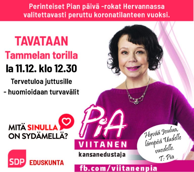 Tavataan Tammelan torilla la 11.12