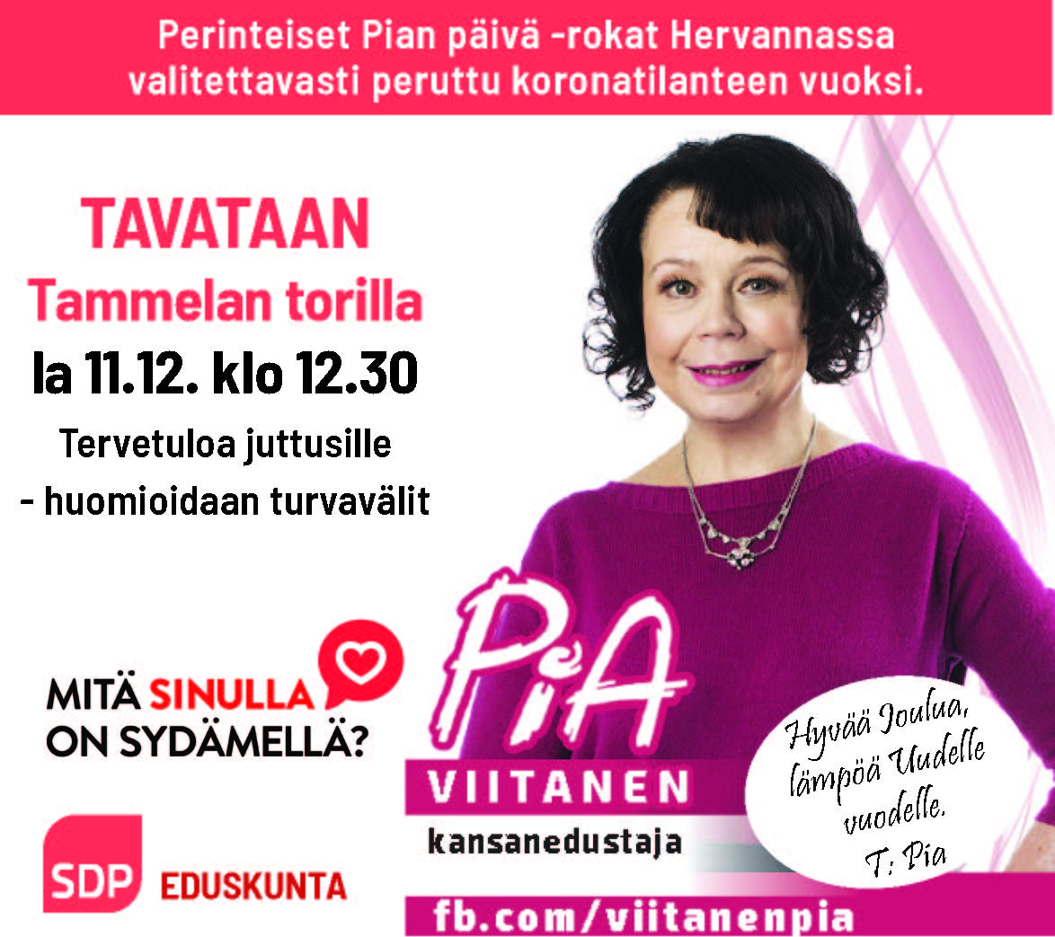 Tavataan Tammelan torilla la 11.12