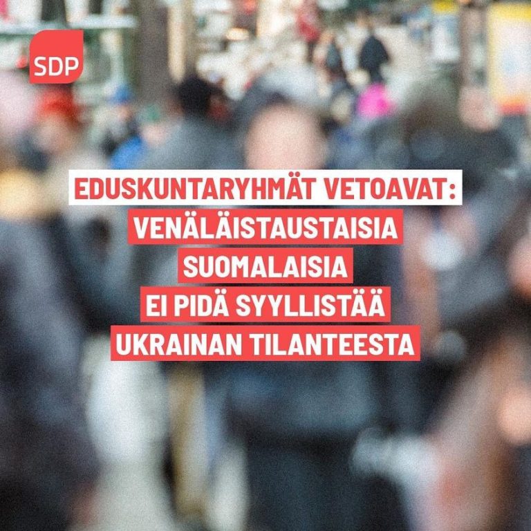 Eduskuntaryhmät vetoavat: Venäläistaustaisia suomalaisia ei pidä syyllistää Ukrainan tilanteesta