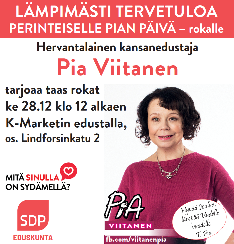 Tervetuloa Pian päivä-rokalle 28.12.2022