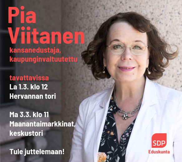 Tavataan la 1.3 Hervannassa ja ma 3.3 Keskustorin maanantaimarkkinoilla