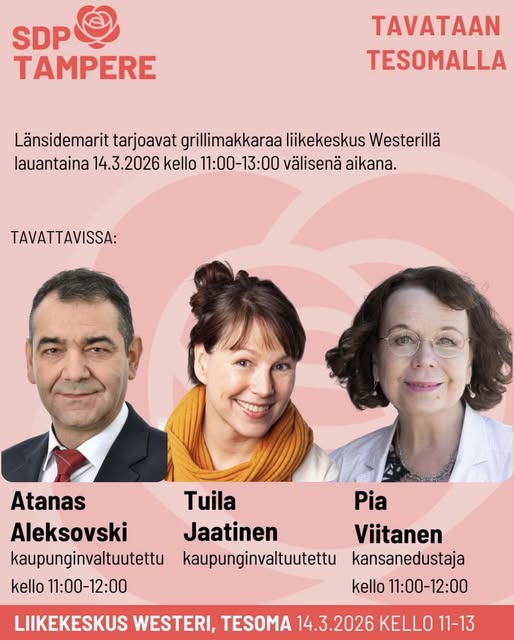 Tavataan Tesomalla la 14.3 – tule Sinäkin!